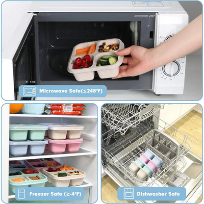 4er-Pack Bento-Meal-Prep-Boxen – Nachhaltige und praktische Aufbewahrungsboxen für Mahlzeiten und Snacks