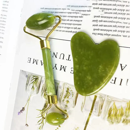 Sofortiges Glühen Gua Sha & Jade Roller Set – für Strahlende Haut und Entspannung