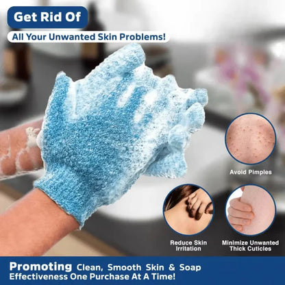 Peeling-Badehandschuhe – Exfolierende Duschhandschuhe für Sanfte Haut im 2er-Set