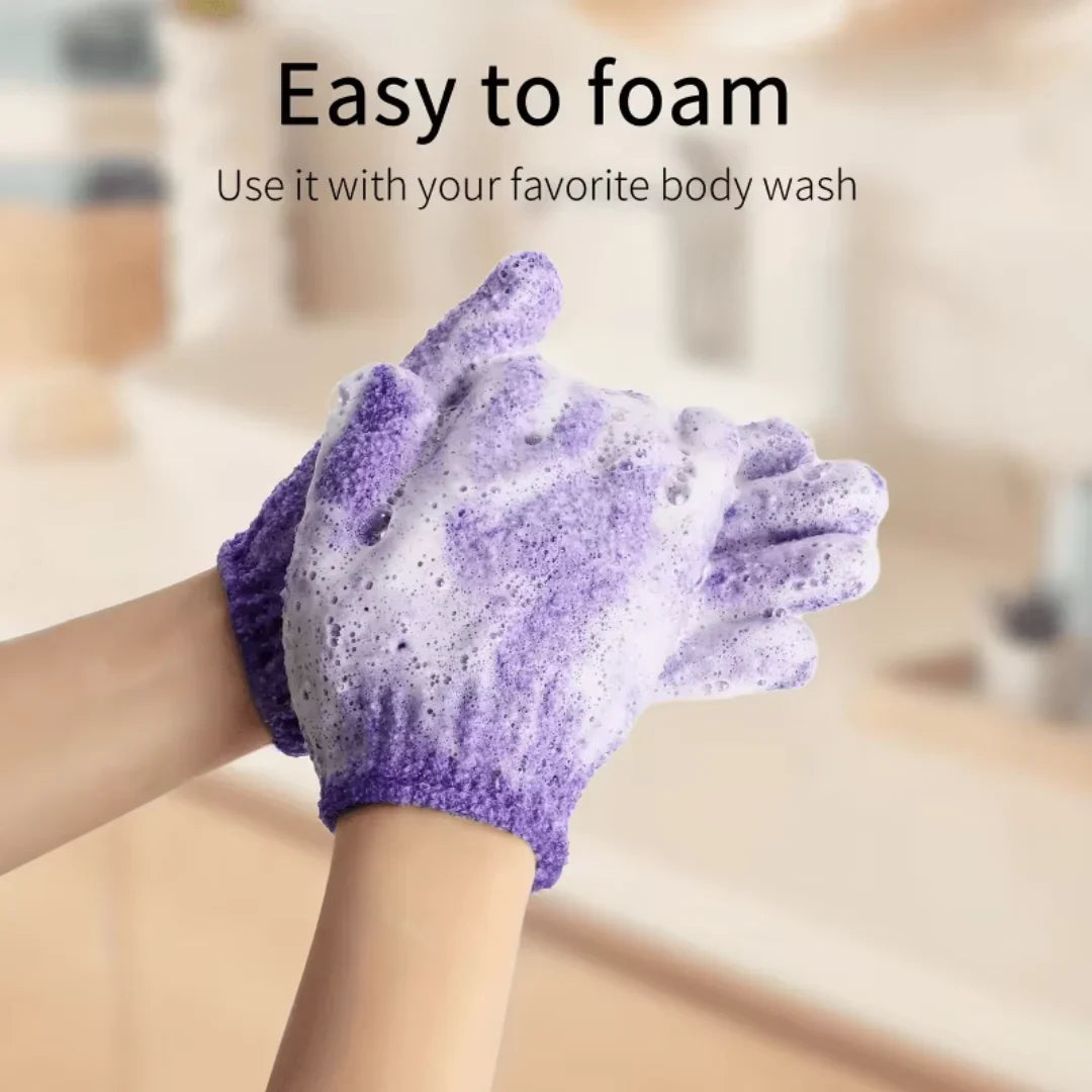 Peeling-Badehandschuhe – Exfolierende Duschhandschuhe für Sanfte Haut im 2er-Set