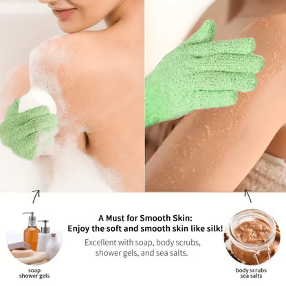 Peeling-Badehandschuhe – Exfolierende Duschhandschuhe für Sanfte Haut im 2er-Set