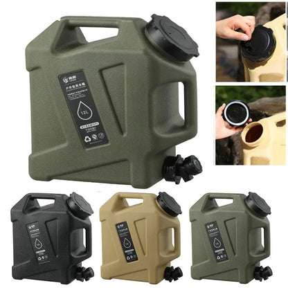 Tragbarer 12L Wasserkanister mit Auslaufhahn – Robuster Camping Wasserbehälter für Outdoor Aktivitäten
