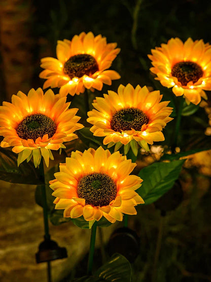 Wasserdichte Solar-Sonnenblumenlampe für Garten & Terrasse – Dekorative Außenbeleuchtung mit Solarbetrieb