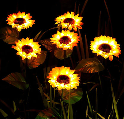 Wasserdichte Solar-Sonnenblumenlampe für Garten & Terrasse – Dekorative Außenbeleuchtung mit Solarbetrieb