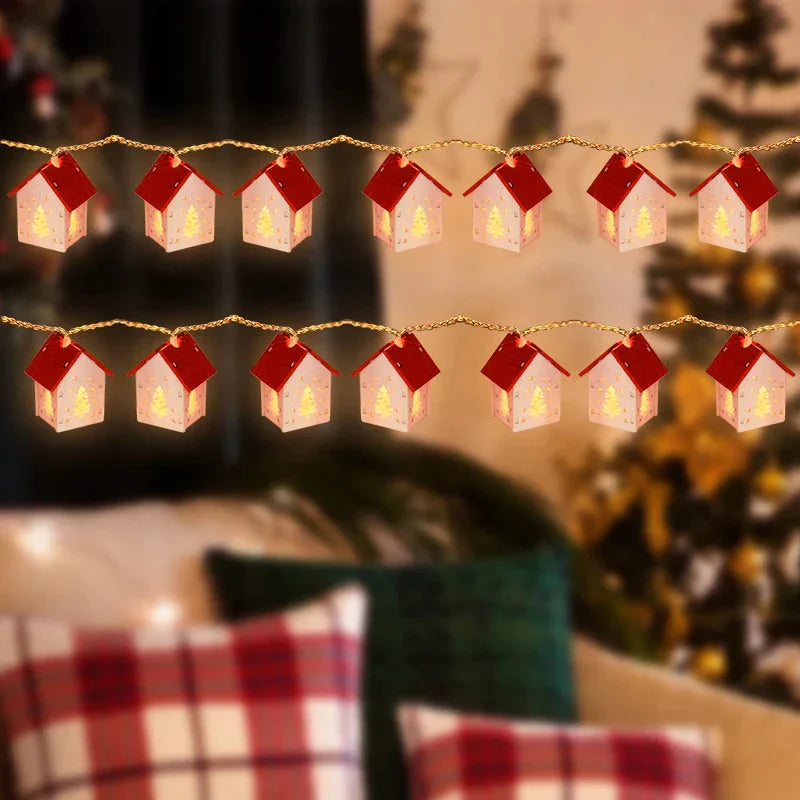 Weihnachtshäuser aus Holz mit stimmungsvollen LEDs für Dekoration