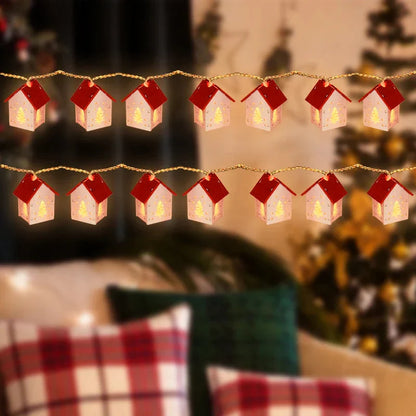 Weihnachtshäuser aus Holz mit stimmungsvollen LEDs für Dekoration