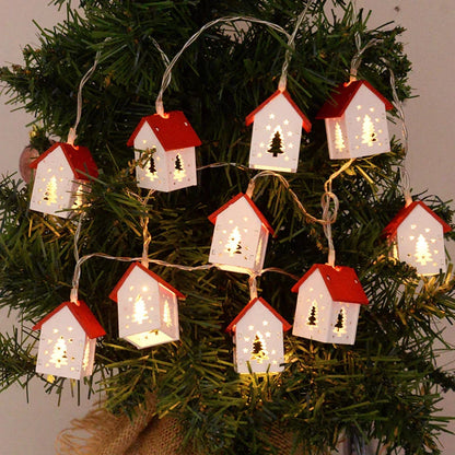 Weihnachtshäuser aus Holz mit stimmungsvollen LEDs für Dekoration