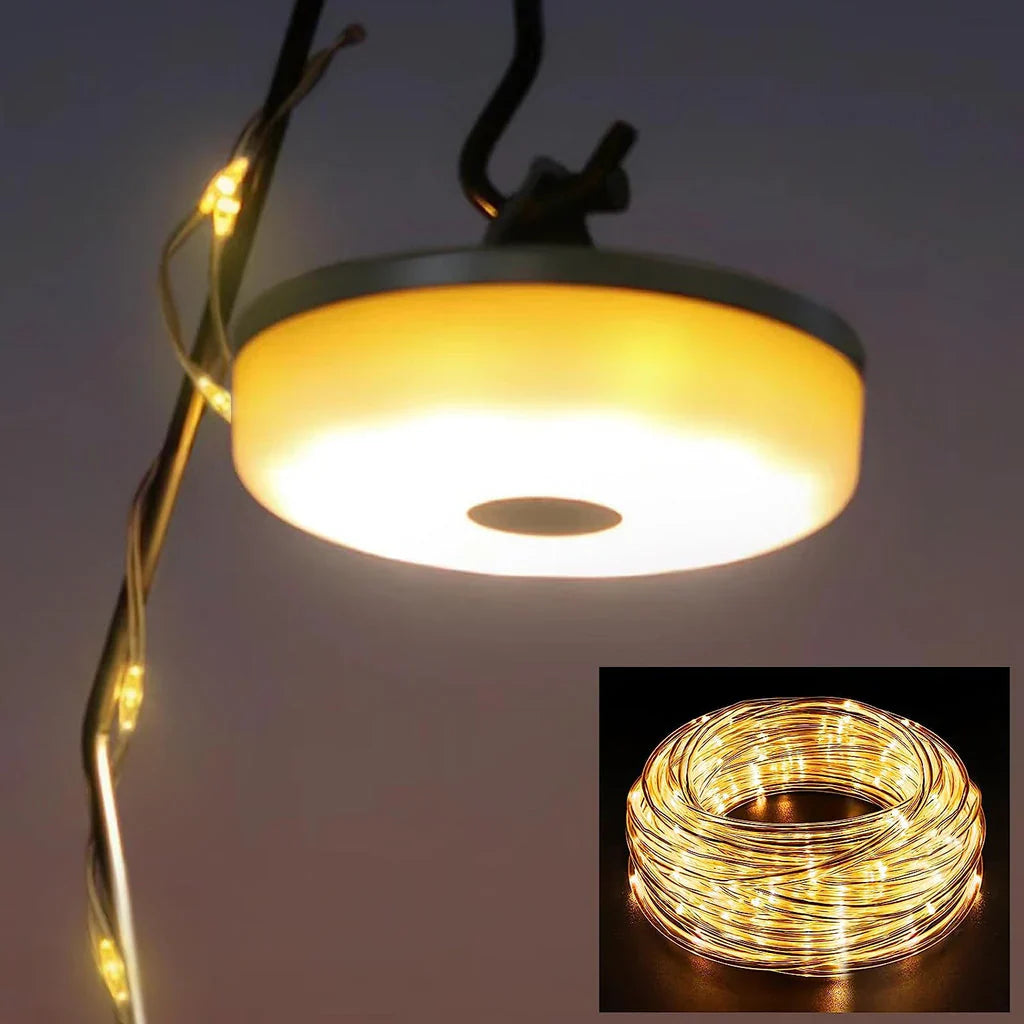 Kompakte Aurora Lichterkette mit USB-Aufladung und flexibler Lichtverteilung