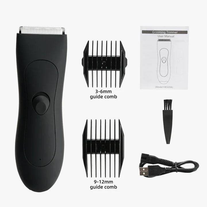 Hautschonender Trimmer für Körperhaare mit Präzisionsscherkopf