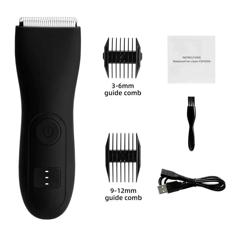 Hautschonender Trimmer für Körperhaare mit Präzisionsscherkopf