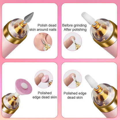 Elektrische Nagelfräse 5-in-1 Professionelles Maniküre & Pediküre Set mit LED Licht