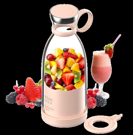 Portabler Smoothie-Mixer mit Fruchtbehälter und Trinkverschluss für Unterwegs