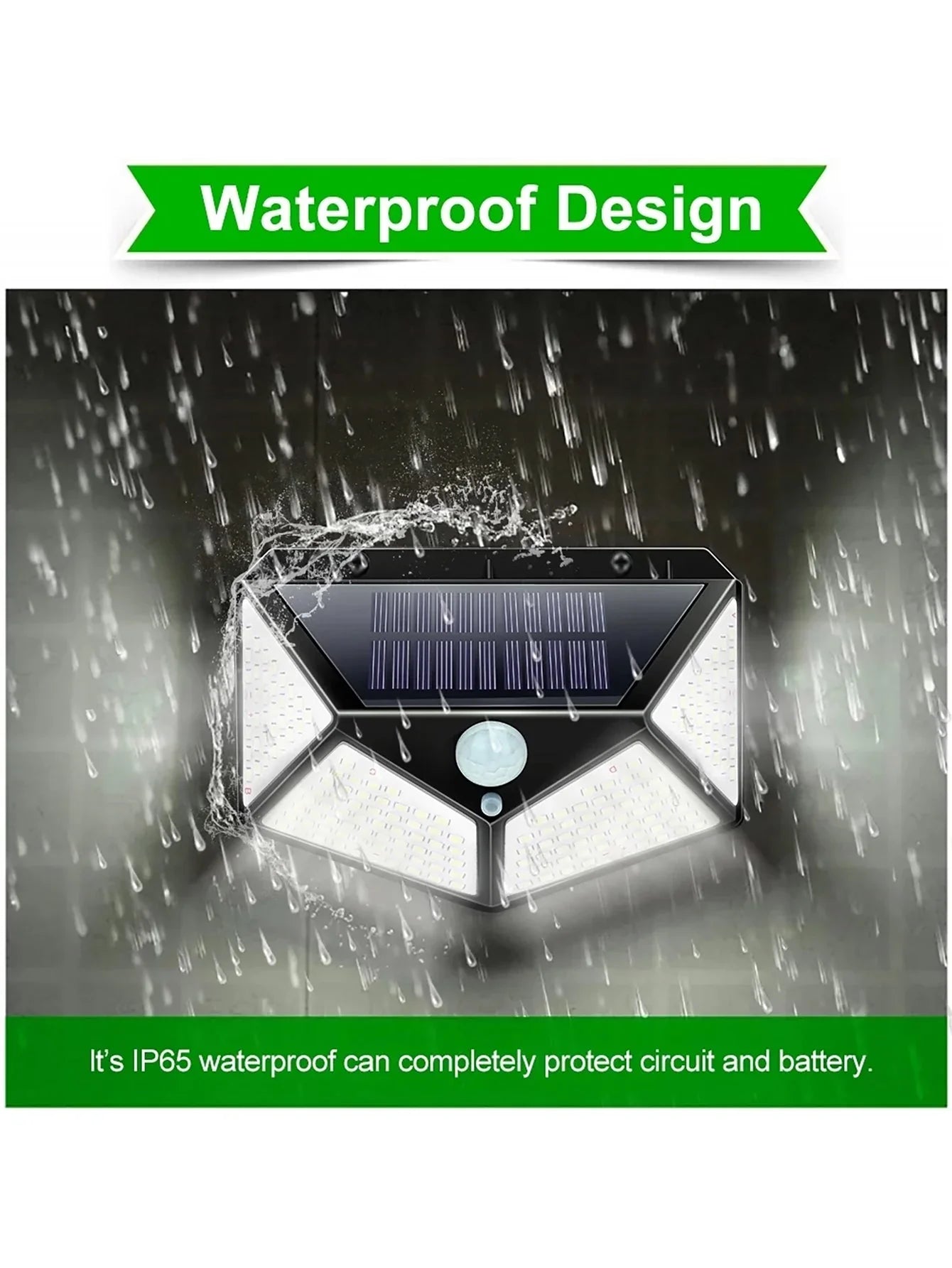 Solar-LED-Wandleuchte – Mit Bewegungsmelder und IP65-Wetterschutz