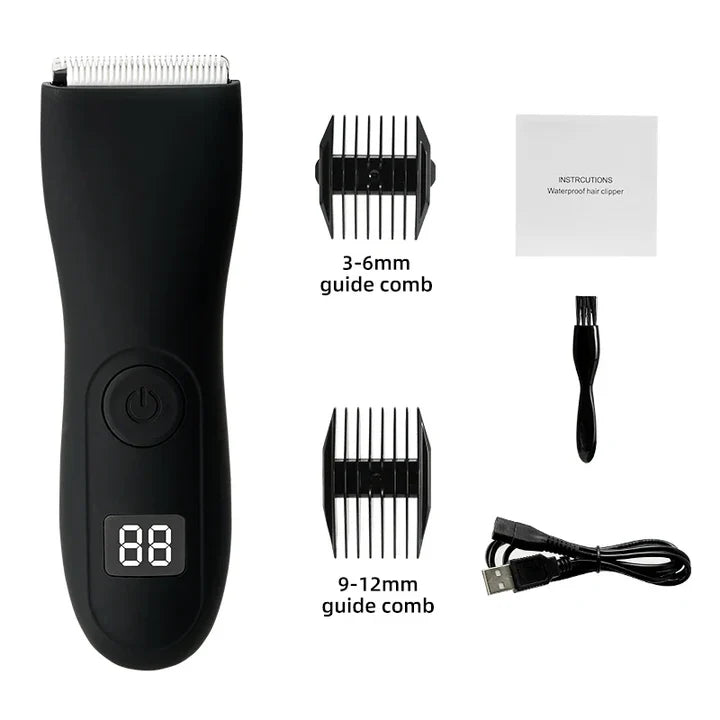 Hautschonender Trimmer für Körperhaare mit Präzisionsscherkopf