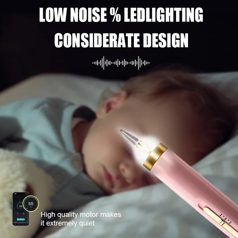 Elektrische Nagelfräse 5-in-1 Professionelles Maniküre & Pediküre Set mit LED Licht