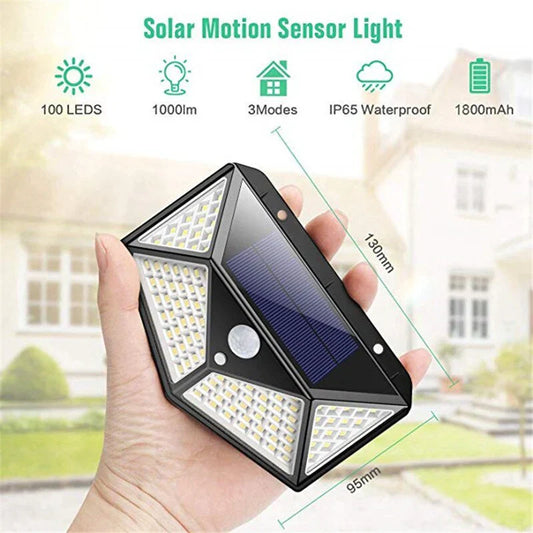 Solar-LED-Wandleuchte – Mit Bewegungsmelder und IP65-Wetterschutz
