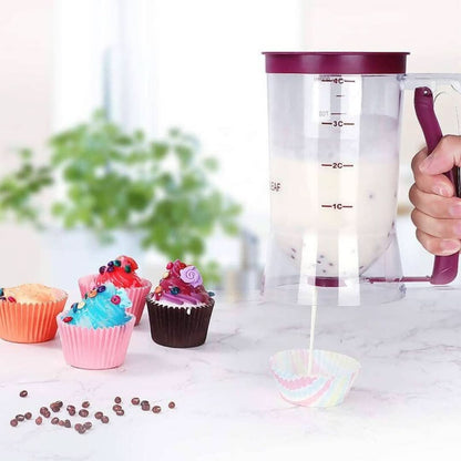 Teigdosierer mit Messskala und Ausgießer für Muffins, Kuchen und Backwaren