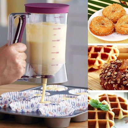 Teigdosierer mit Messskala und Ausgießer für Muffins, Kuchen und Backwaren