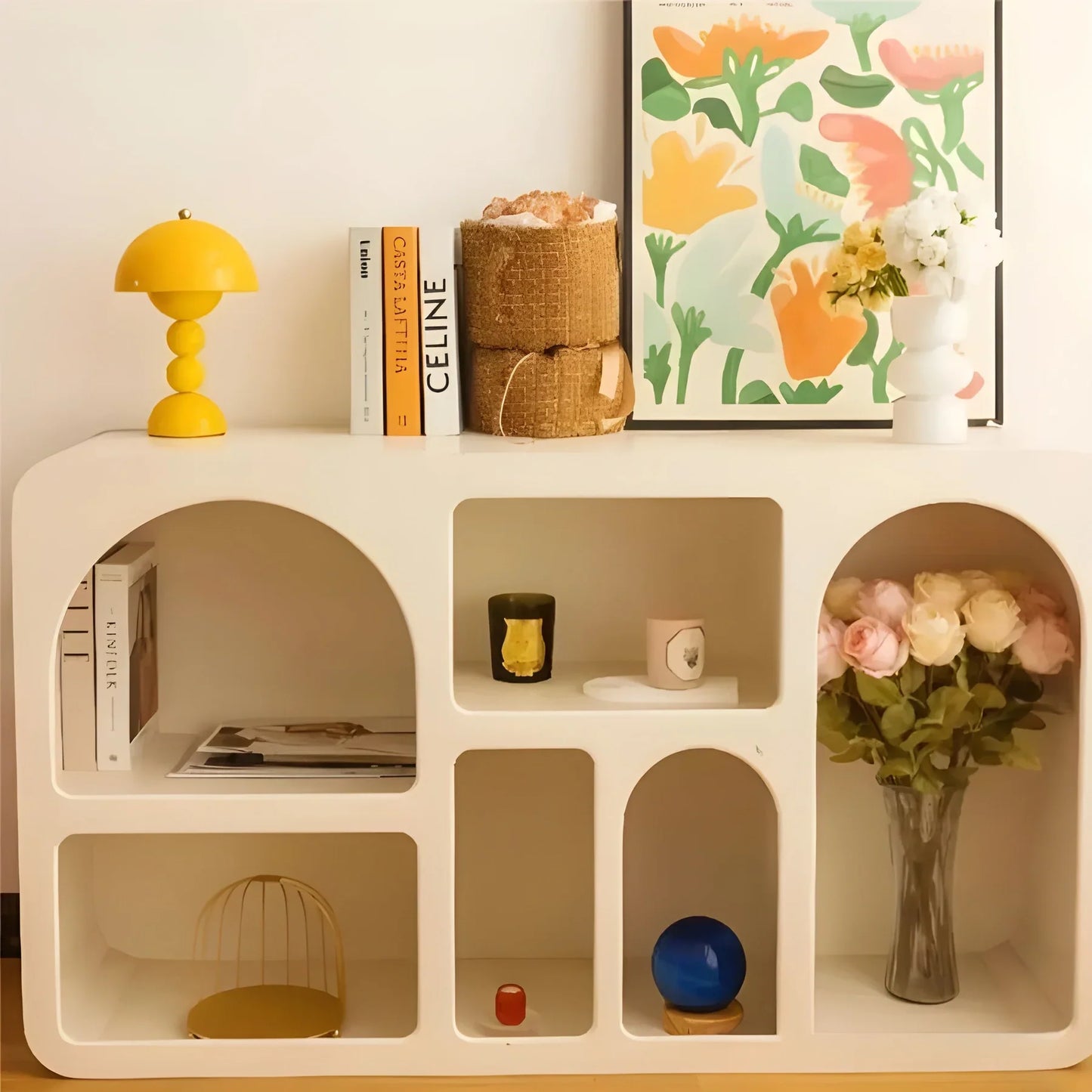 Skandinavische Tischlampe mit Goldakzenten – Moderne Designlampe für Wohnzimmer Schlafzimmer & Büro