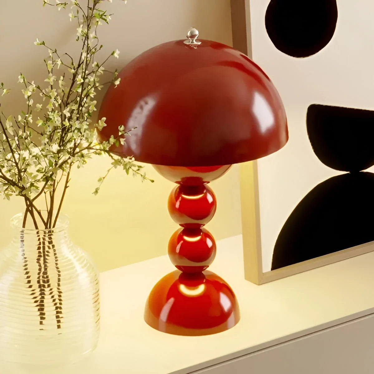 Skandinavische Tischlampe mit Goldakzenten – Moderne Designlampe für Wohnzimmer Schlafzimmer & Büro