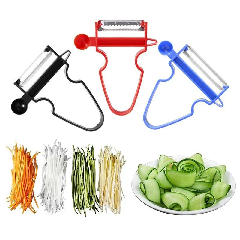 Multifunktionales Schäler-Set (3-teilig) – Ideal für Obst Gemüse und mehr