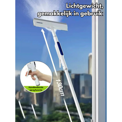 3-in-1 Fensterwischer mit Sprüh- und Wischfunktion – Praktischer Glasreiniger für streifenfreie Fenster