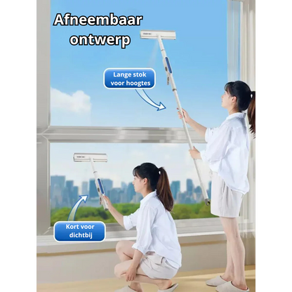 3-in-1 Fensterwischer mit Sprüh- und Wischfunktion – Praktischer Glasreiniger für streifenfreie Fenster