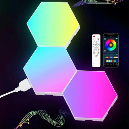 Interaktive LED-Wandpanels mit RGB-Farbsteuerung und Musik-Synchronisation