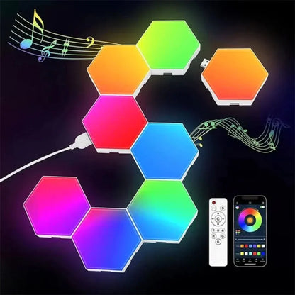 Interaktive LED-Wandpanels mit RGB-Farbsteuerung und Musik-Synchronisation