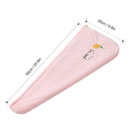 Schnelltrocknendes Mikrofaser Haarhandtuch mit Knopfverschluss – Haarturban für Damen & Kinder