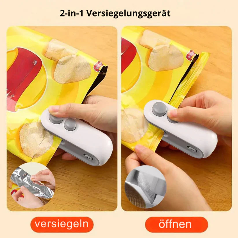 Mini Versiegelungsgerät 2in1 für Frische und Schutz