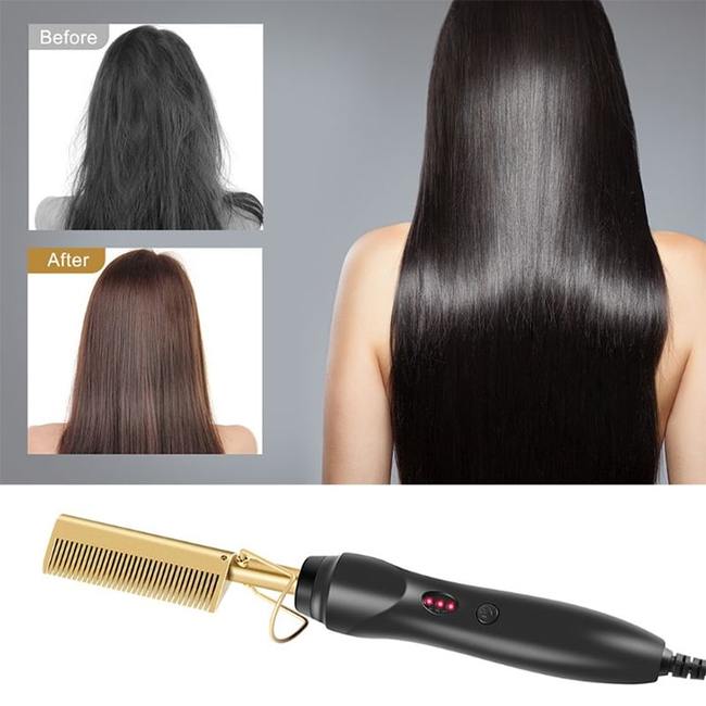 EasyHair – Professionelles Haarglättungs Set mit Goldkamm